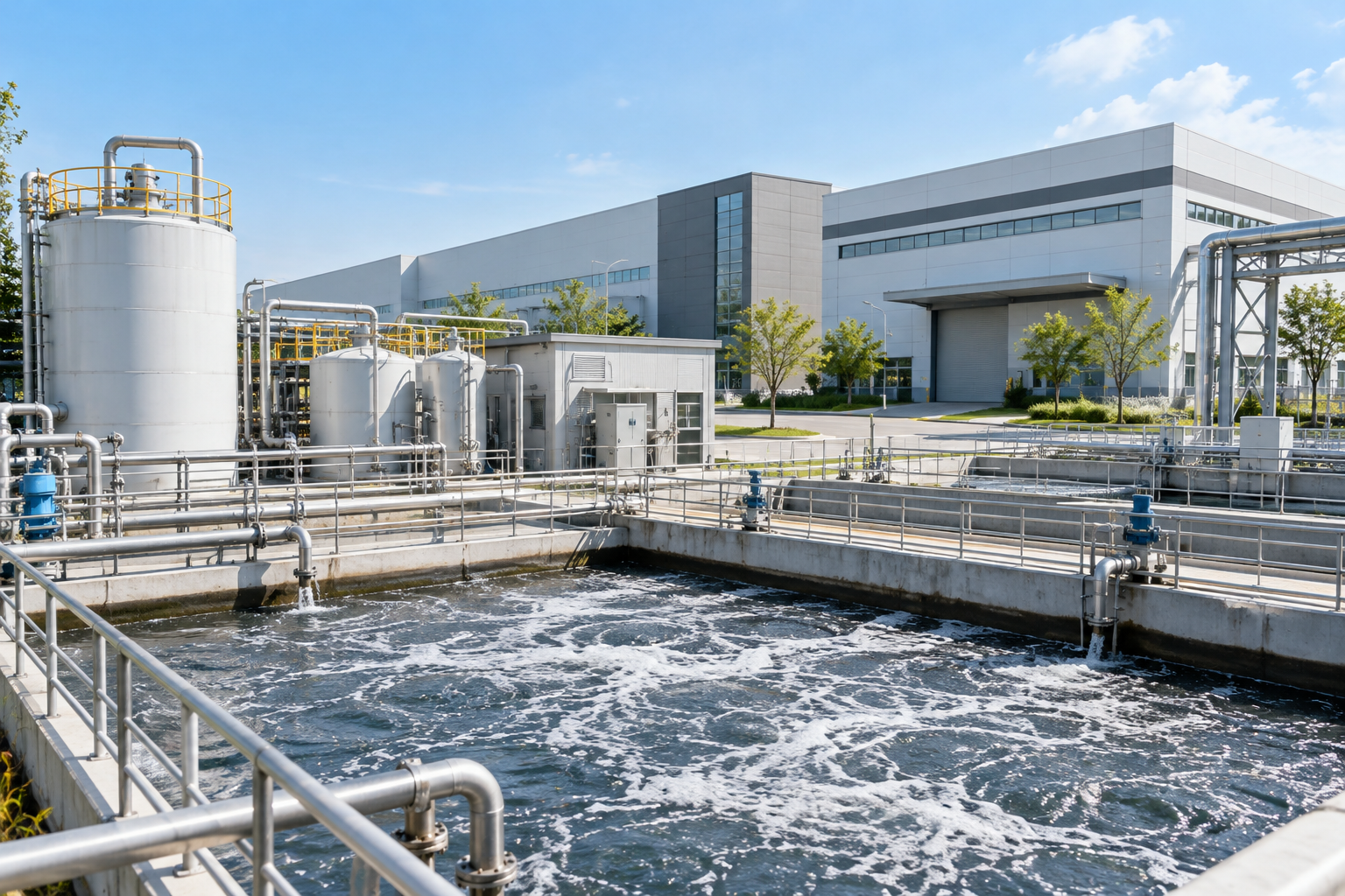 How to Handle Industrial Park Wastewater Discharge? 5 Key Review Focuses and Collaboration Guide for Wastewater Treatment Plants in Factory Registration | AI Generated Conceptual Image