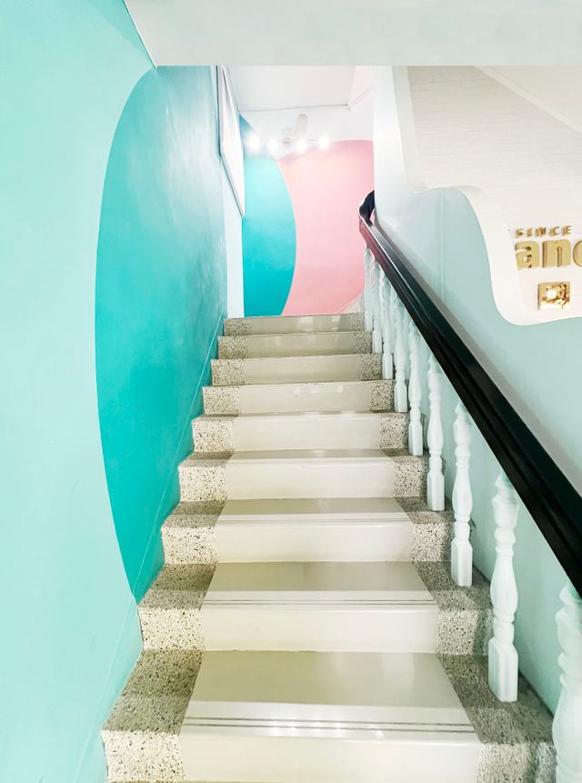 Staircase connecting floors 1 and 2 at Alliance Park A1 Zone